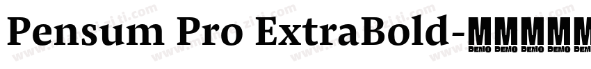 Pensum Pro ExtraBold字体转换